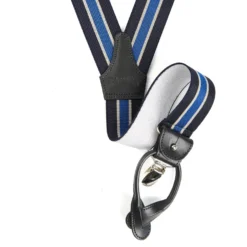 BRETELLE EM RIGATE Blu scuro e azzurro
