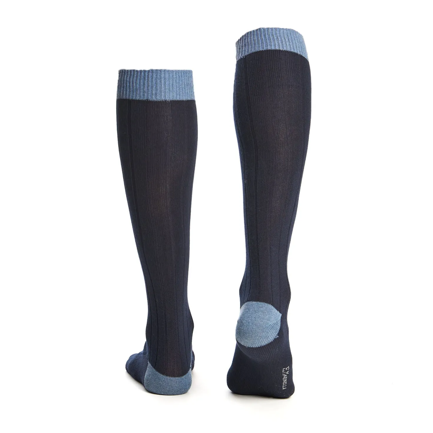 CALZE LUNGHE BICOLORE BLU E AZZURRE Tinta unita