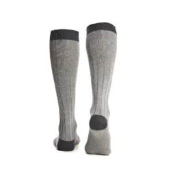 CALZE LUNGHE BICOLORE GRIGIO CHIARO E SCURO IN COTONE Tinta unita