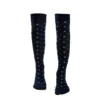 CALZE LUNGHE BLU SCURO IN COTONE Microfantasia fiore