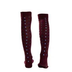 CALZE LUNGHE BORDEAUX IN COTONE Microfantasia fiore