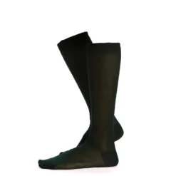 CALZINO LUNGO VERDE SCURO In filo di scozia