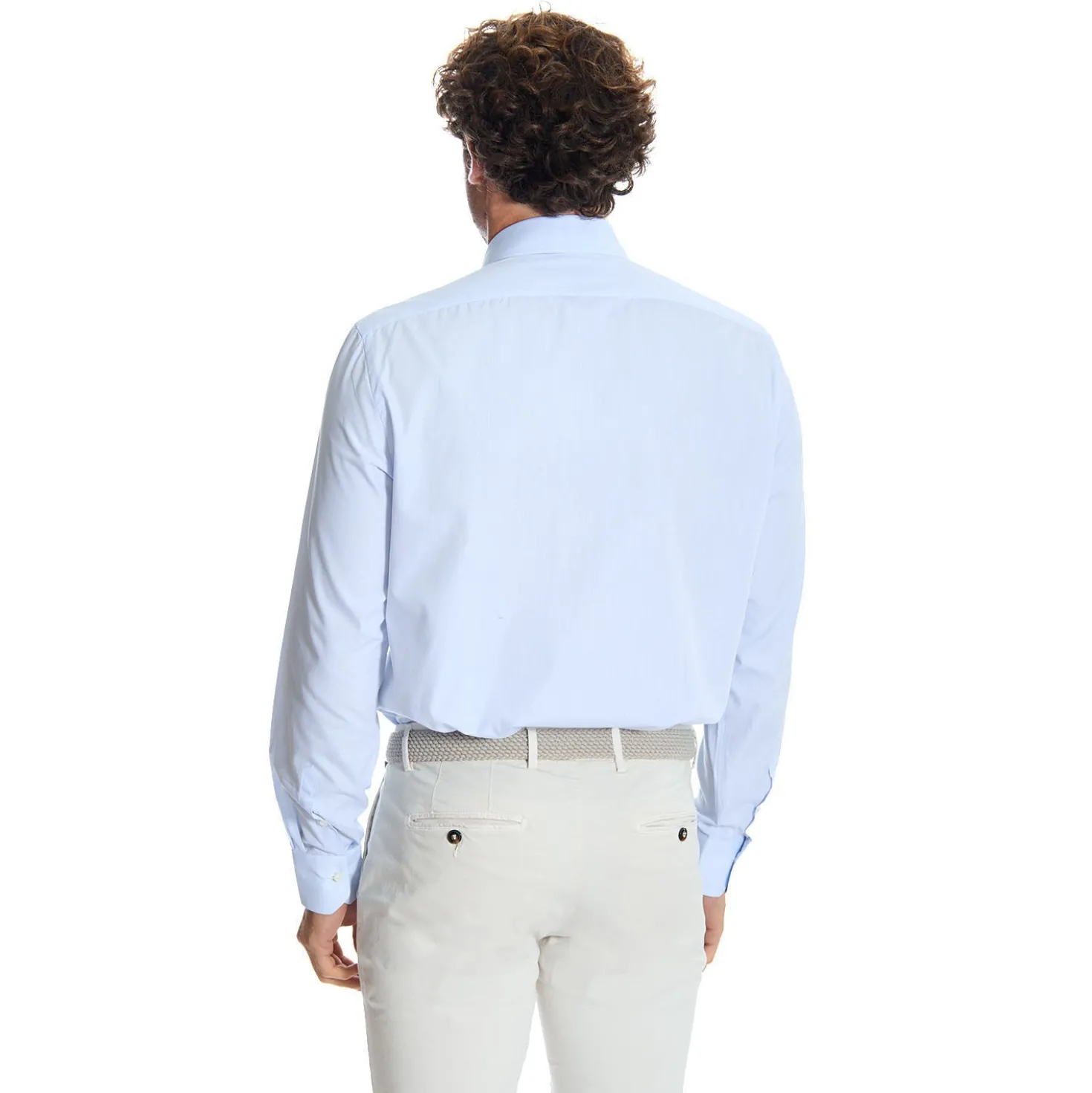 CAMICIA CLASSICA AZZURRA REGULAR In cotone popeline