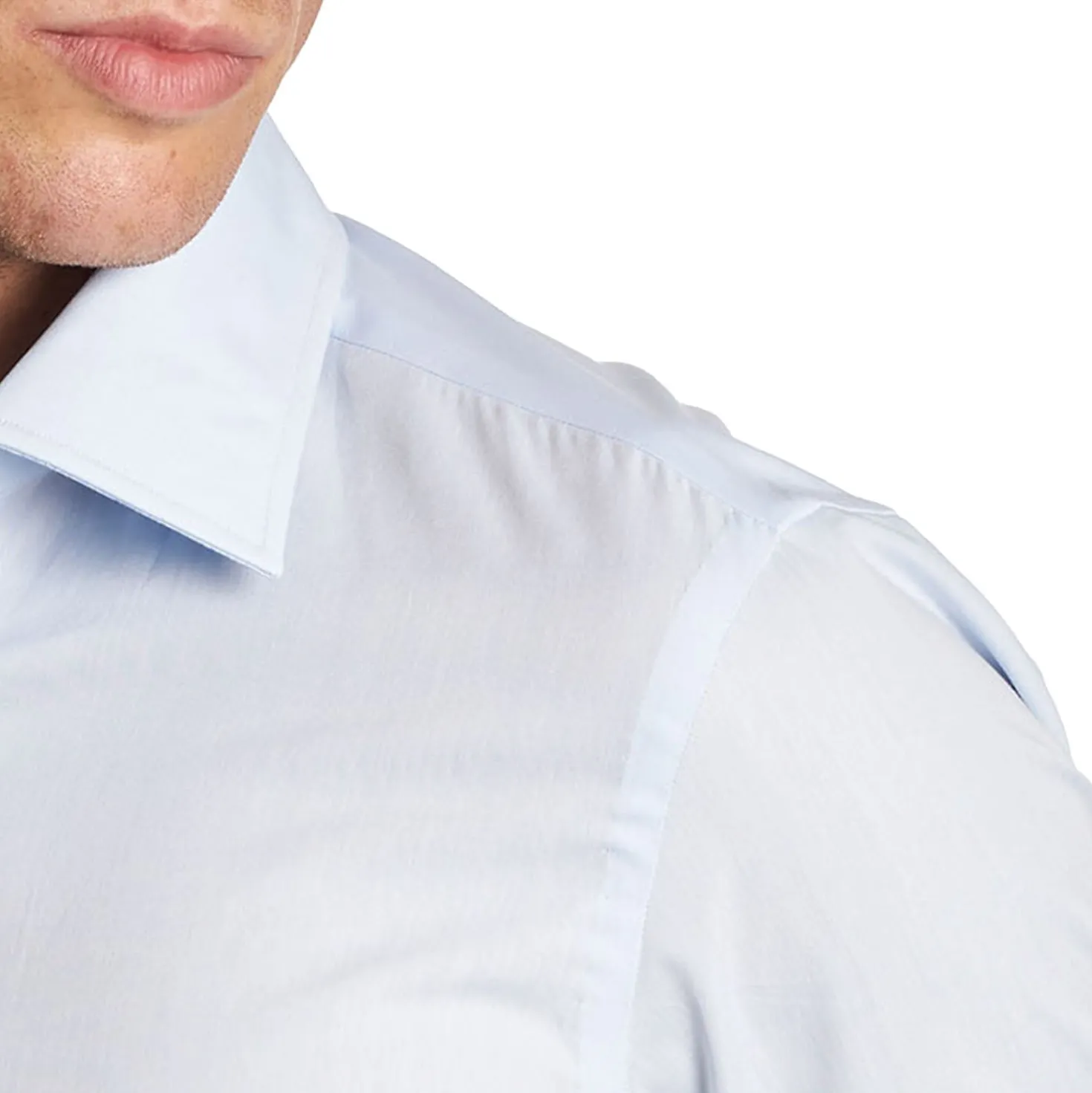 CAMICIA CLASSICA AZZURRA REGULAR In cotone popeline