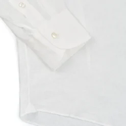 CAMICIA IN LINO BIANCA Con bottoni in madreperla