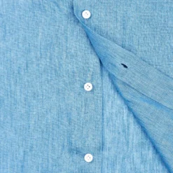 CAMICIA IN LINO BLUETTE Con bottoni in madreperla
