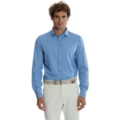 CAMICIA JEANS DELAVE Blu chiaro