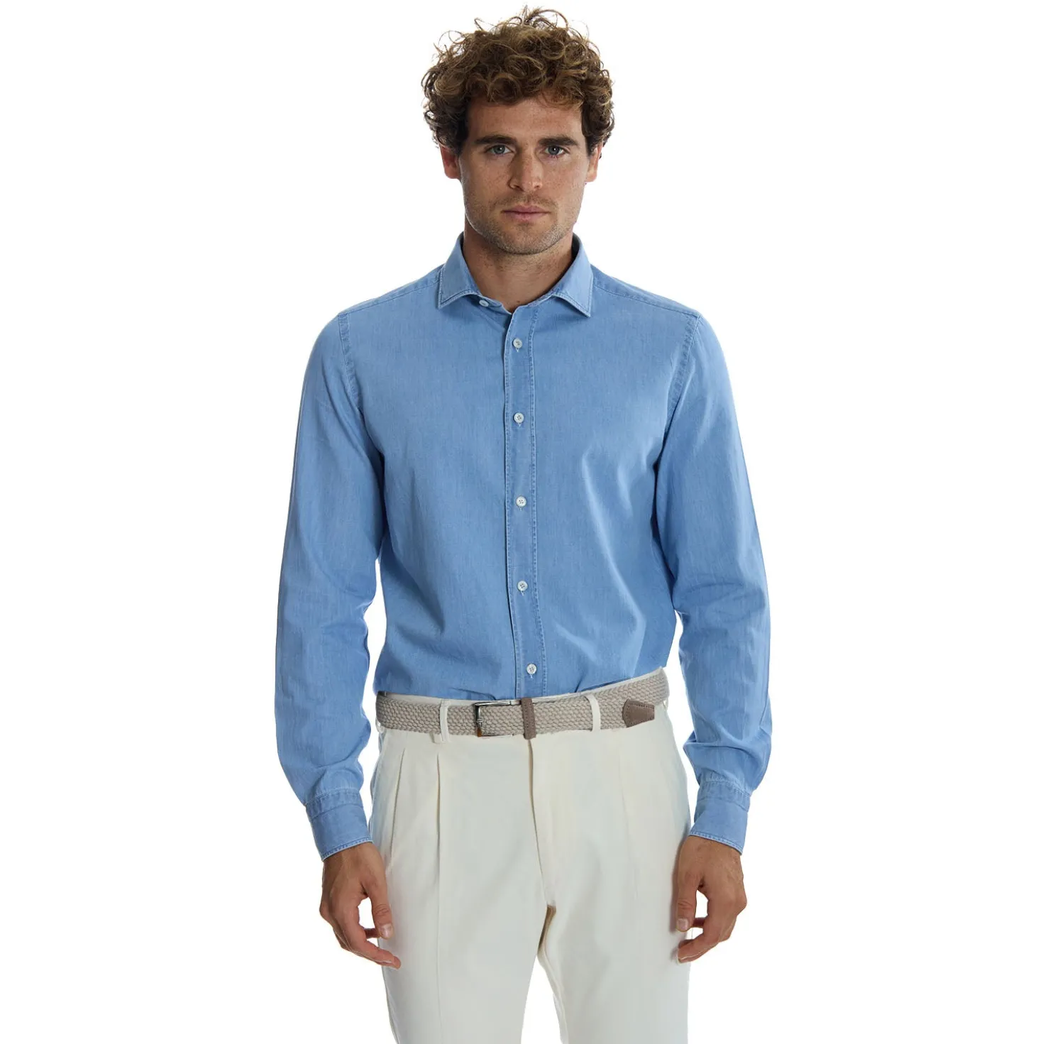 CAMICIA JEANS DELAVE Blu chiaro