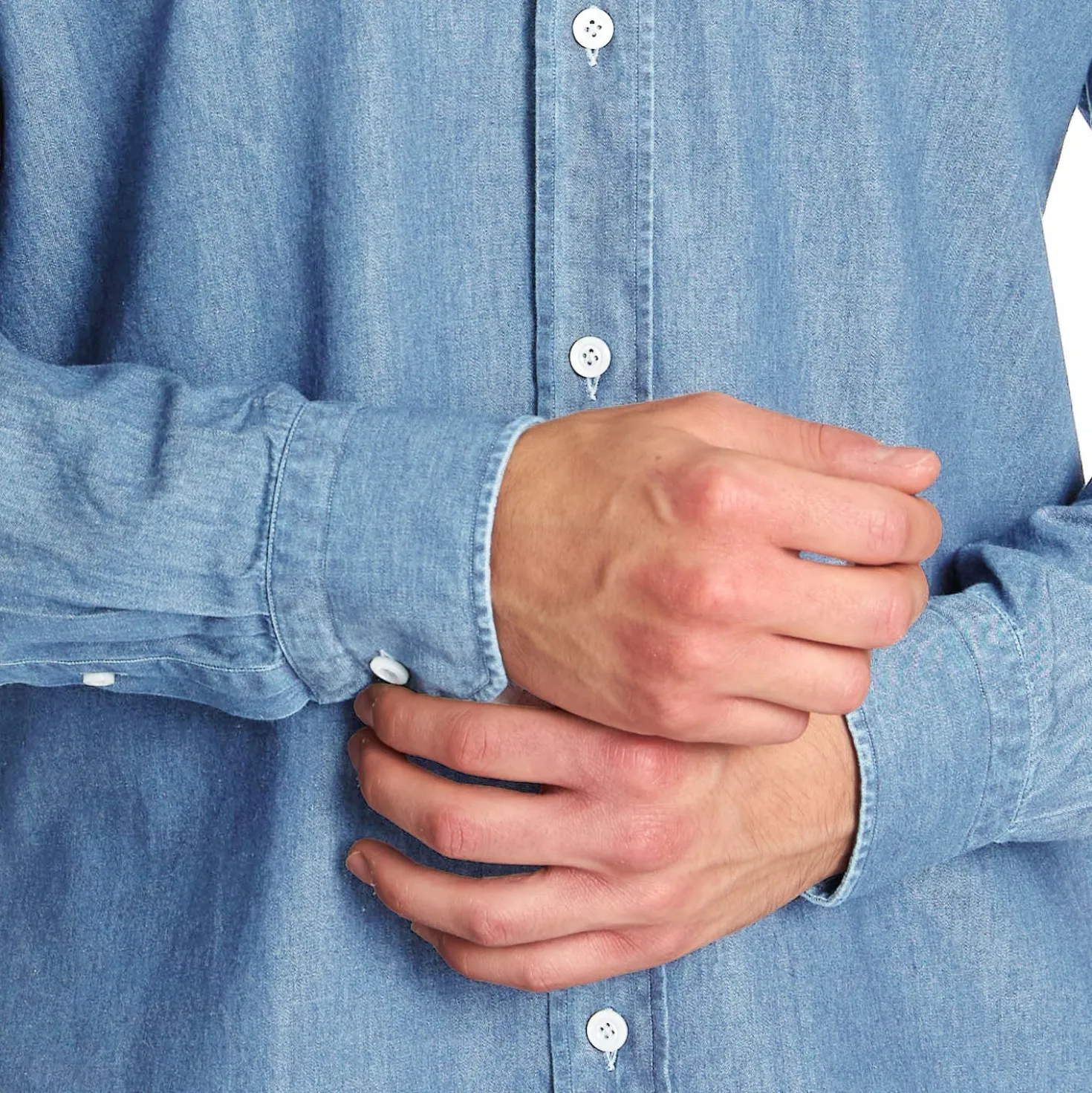 CAMICIA JEANS DELAVE Blu chiaro