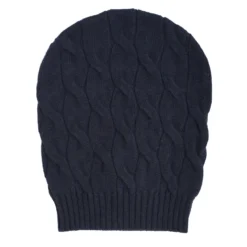 CAPPELLO A TRECCE BLU In lana