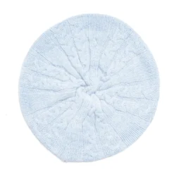 CAPPELLO BASCO A TRECCE AZZURRO In cashmere