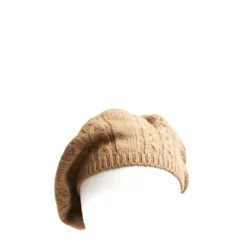 CAPPELLO BASCO A TRECCE CAMMELLO In cashmere