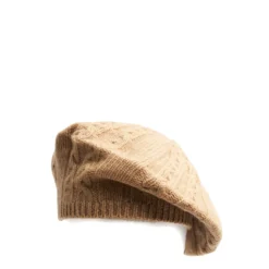 CAPPELLO BASCO A TRECCE CAMMELLO In cashmere