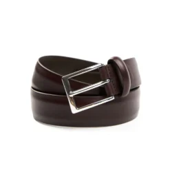 CINTURA CLASSICA COLOR TESTA MORO In pelle 30 mm