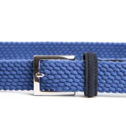 CINTURA INTRECCIATA IN LANA BLUETTE Con finiture in camoscio