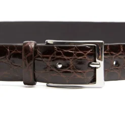 CINTURA TESTA MORO In coccodrillo 30 mm