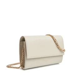 CLUTCH BAG BEIGE In pelle bottolata