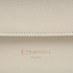 CLUTCH BAG BEIGE In pelle bottolata