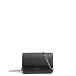 CLUTCH BAG NERA In pelle bottolata