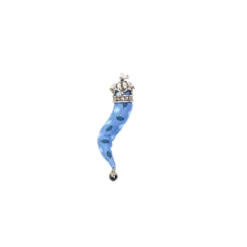 CORNETTO AZZURRO In seta e argento