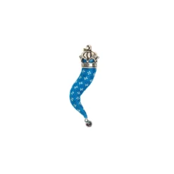 CORNETTO BLUETTE In seta e argento