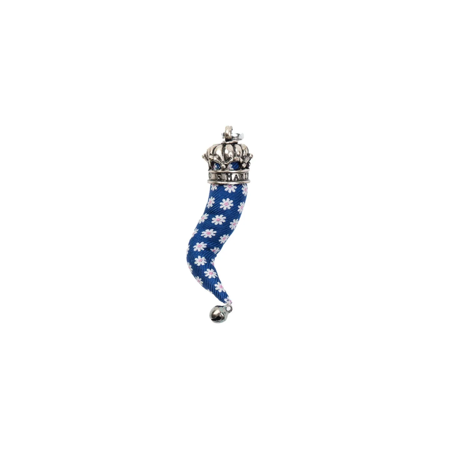 CORNETTO BLU In seta e argento