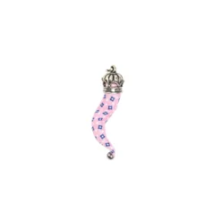 CORNETTO ROSA In seta e argento