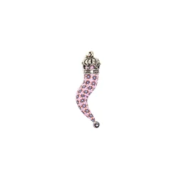 CORNETTO ROSA In seta e argento