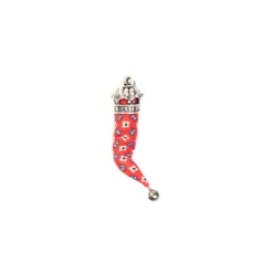 CORNETTO ROSSO In seta e argento