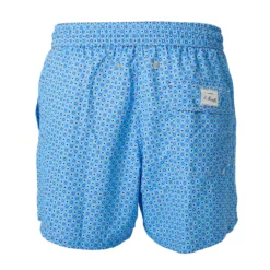 COSTUME DA BAGNO AZZURRO Macrofantasia fiore