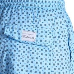 COSTUME DA BAGNO AZZURRO Macrofantasia fiore