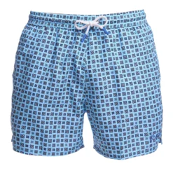 COSTUME DA BAGNO AZZURRO Macrofantasia fiore