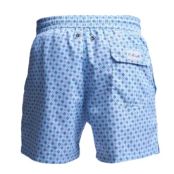 COSTUME DA BAGNO AZZURRO Microfantasia fiore
