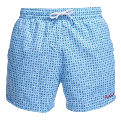 COSTUME DA BAGNO AZZURRO Microfantasia fiore