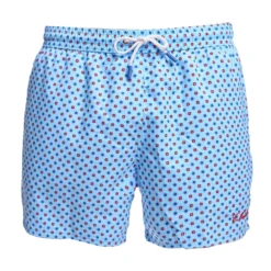 COSTUME DA BAGNO AZZURRO Microfantasia fiore
