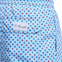 COSTUME DA BAGNO AZZURRO Microfantasia fiore