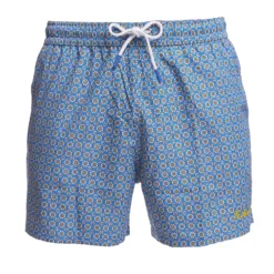 COSTUME DA BAGNO AZZURRO POLVERE Macrofantasia fiore