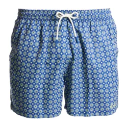 COSTUME DA BAGNO BLU Macrofantasia fiore