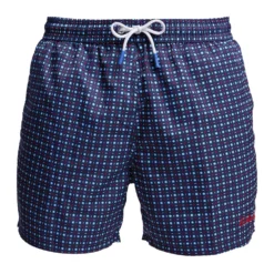 COSTUME DA BAGNO BLU SCURO Microfantasia fiore