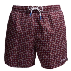COSTUME DA BAGNO BORDEAUX Microfantasia fiore