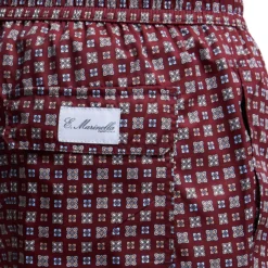 COSTUME DA BAGNO BORDEAUX Microfantasia fiore