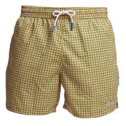 COSTUME DA BAGNO GIALLO Microfantasia fiore
