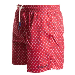 COSTUME DA BAGNO ROSSO Macrofantasia fiore