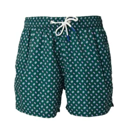 COSTUME DA BAGNO VERDE SCURO Microfantasia fiore