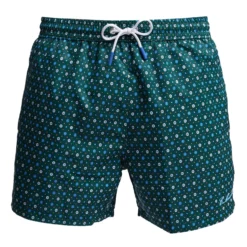 COSTUME DA BAGNO VERDE SCURO Microfantasia fiore