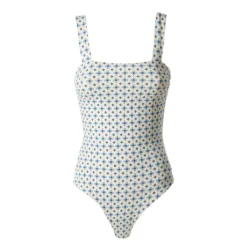 COSTUME INTERO BLU Microfantasia floreale