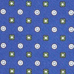 CRAVATTA ASCOT IN SETA BLU Microfantasia fiore