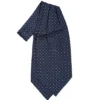 CRAVATTA ASCOT IN SETA BLU SCURO Microfantasia fiore