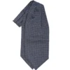 CRAVATTA ASCOT IN SETA BLU SCURO Microfantasia fiore