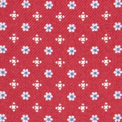 CRAVATTA ASCOT IN SETA BLU SCURO Microfantasia fiore